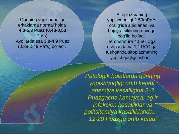 Bioreologiya . BIOLOGIK SUYUQLIKLARNING YOPISHQOQLIGINI ANIQLASH USULLARINI O’RGANISH . YOPISHQOQLIK KOEFFISIYENTINI STOKS USULIDA ANIQLASHNI O’RGANISH 8