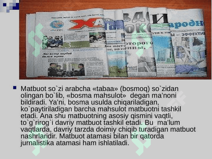 Ommaviy axborot vositalari tarixi va rivojlanish bosqichlari 4