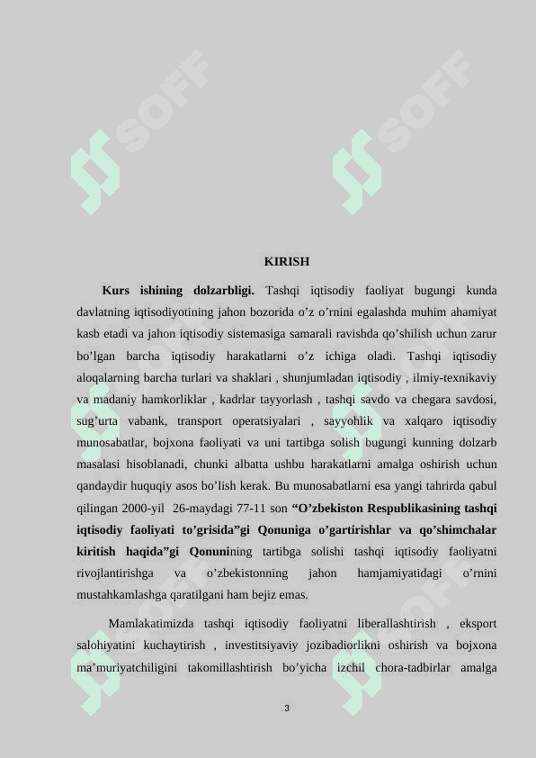 :“Oʻzbekistonda tashqi iqtisodiy faoliyatning erkinlashtirilishi” 3