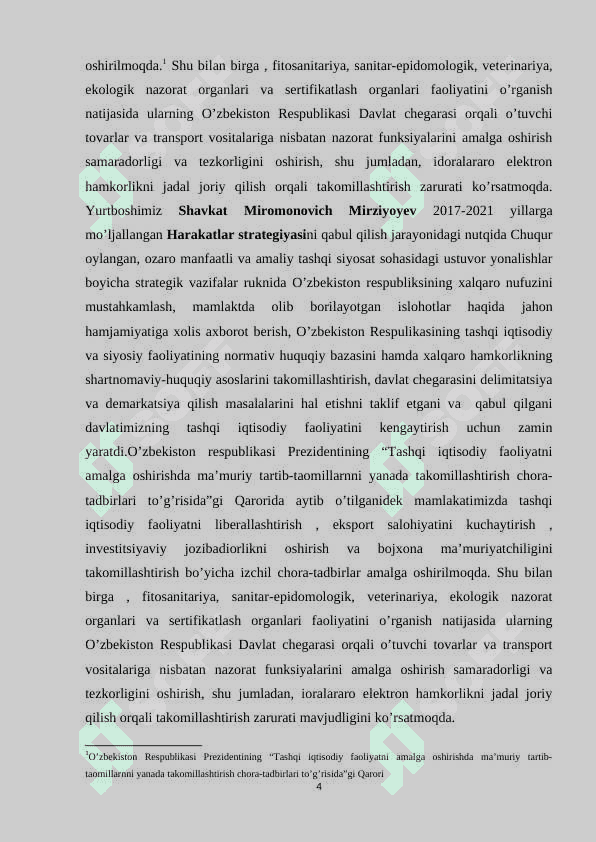 :“Oʻzbekistonda tashqi iqtisodiy faoliyatning erkinlashtirilishi” 4