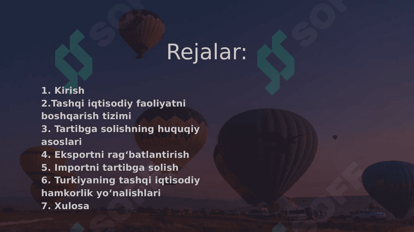 Turkiyada tashqi iqtisodiy faoliyatni boshqarish va tartibga solish 2