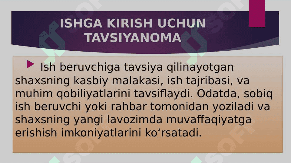 TAVSIYANOMA yozish tartibi 7
