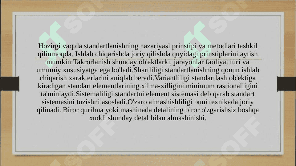 Standartlarga umumiy talablar, o’lchashlarni va olingan natijalarni sandartlashtirish asoslari. 4