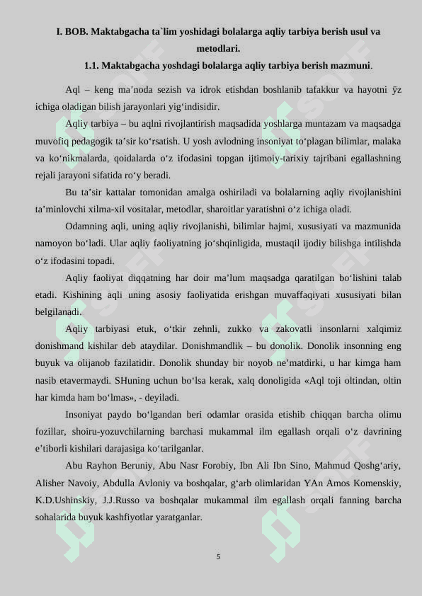 Maktabgacha ta`lim yoshidagi bolalarga aqliy tarbiya berish usul va metodlari. 5