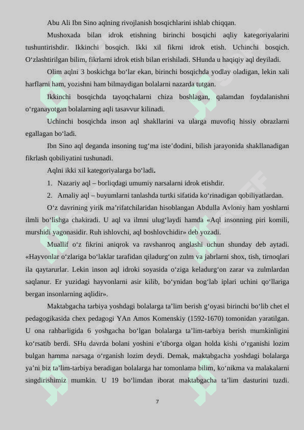 Maktabgacha ta`lim yoshidagi bolalarga aqliy tarbiya berish usul va metodlari. 7