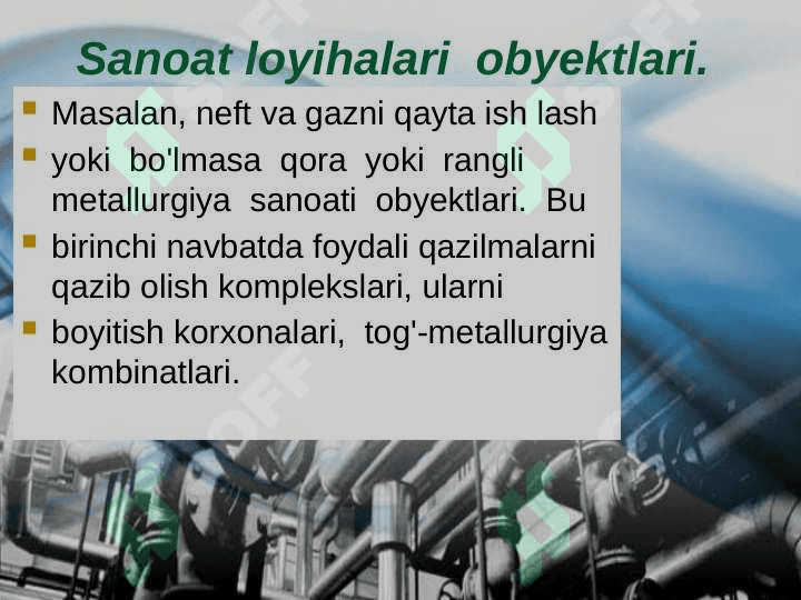 SANOAT KORXONALARINI LOYIHALASH 3