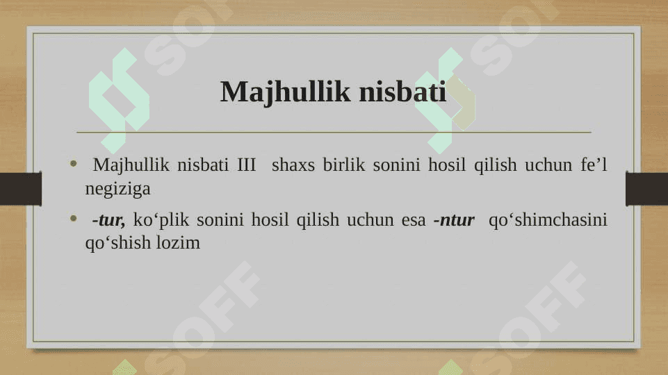 Aniqlik va majhullik nisbatlari 3