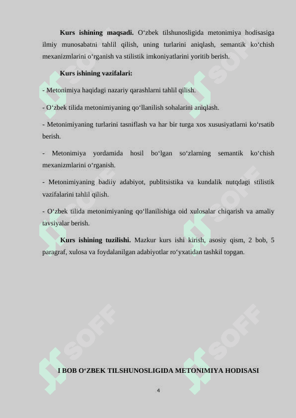 OʻZBEK TILSHUNOSLIGIDA METONIMIYA HODISASIGA ILMIY MUNOSABAT kurs ishi.docx 4