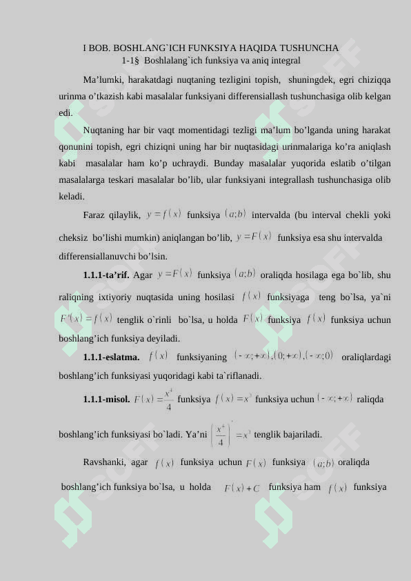 Aniqmas integral va ratsional funksiyalarni integrallash 6