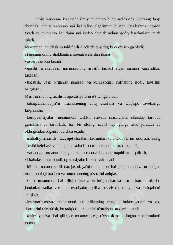 Ilmiy muammo nima va qanday qo'yiladi. Ilmiy muammolar qanday yoyiladi. 2