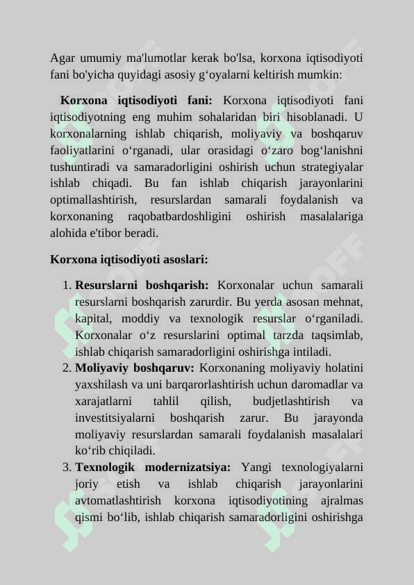 Korxona iqtisodiyoti fanining predmeti, vazifalari va usullari 7