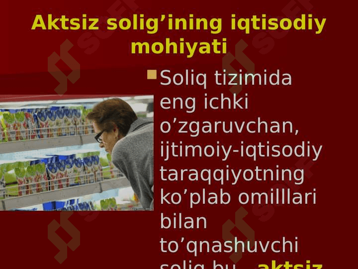 Aksiz solig'ining soliq tizimi va davlat byudjeti daromadlarida o'rni 2