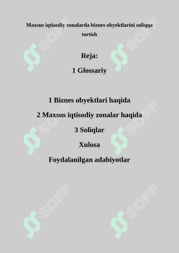 Maxsus iqtisodiy zonalarda biznes obyektlarini soliqqa tortish 2