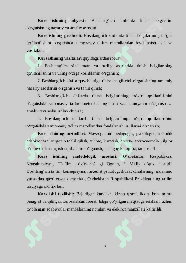Boshlang‘ich sinf o‘quvchilarini tinish belgilarining ishlatilishi bilan tanishtirish 5