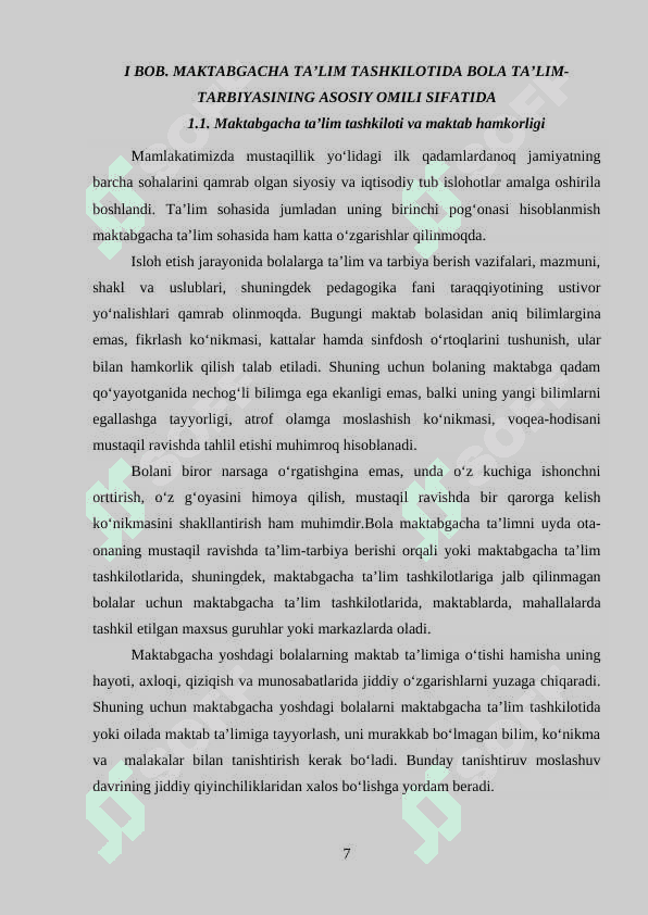 Maktabgacha yoshdagi bolalarni maktab ta’limiga tayyorlash nazariyasi 6