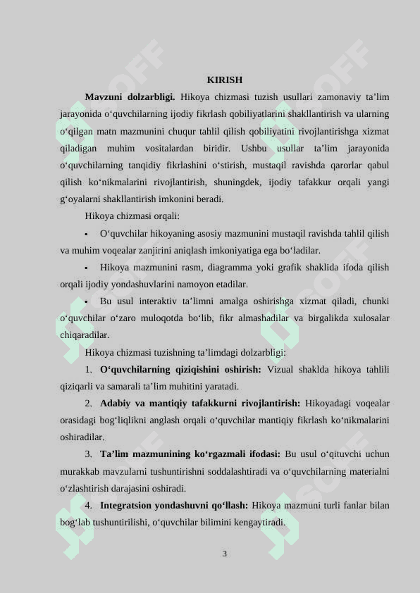 Oʻqituvchi rahbarligida hikoyaning chizmasini tuzish usullari 3