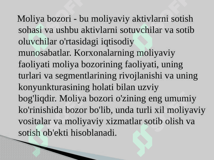 Moliyaviy bozorlar 3