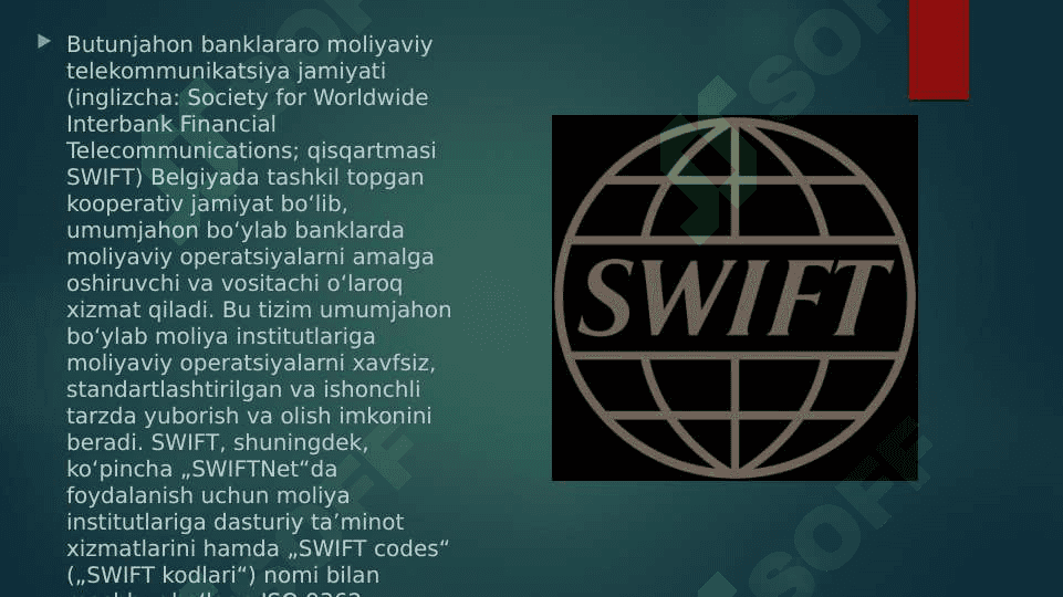 SWIFT bilan O'zbekiston banklari aloqasi 3