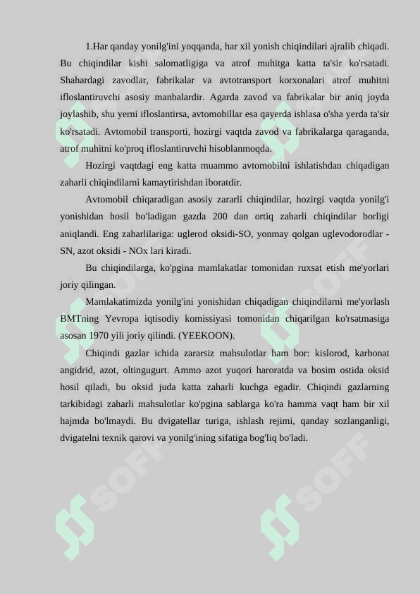 Avtomobil transportining atrof muhitga ta’siri 2
