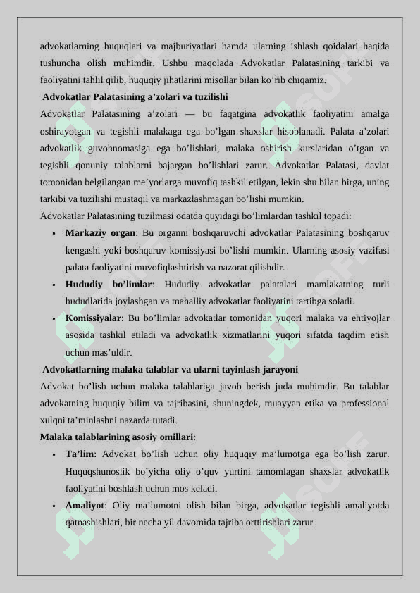 O’zbekiston Respublikasi advakatlar palatasi 7