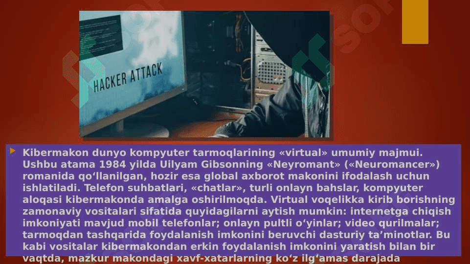 KIBERMAKONDA DINIY E’TIQOD TARG’IBOTINING IJTIMOIY XAVFI (taqdimot) 5