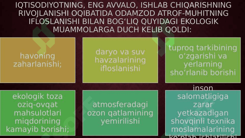 ISHLAB CHIQARISH VA EKOLOGIYA 3