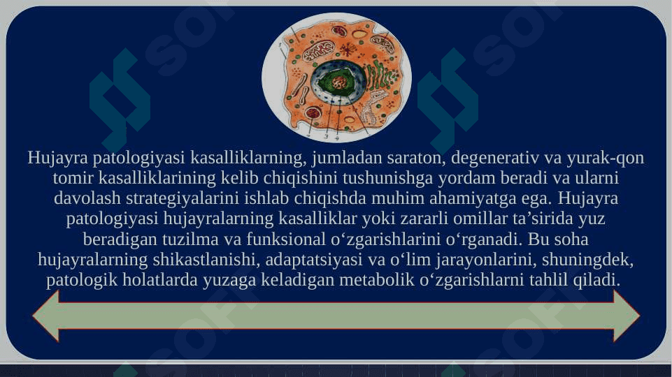 Hujayra patalogiyasi va uning kelib chiqish sabablari 4