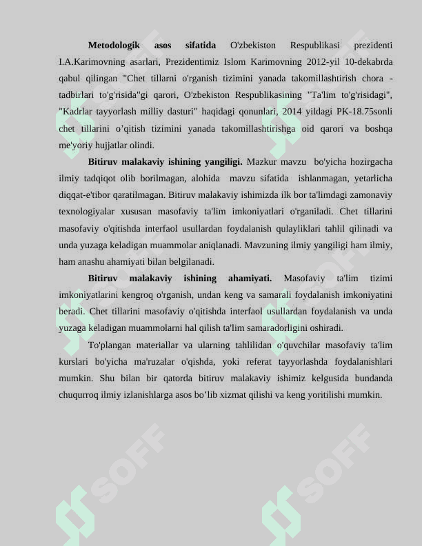Сhet tillarini о'qiтisпdа masofaviy ta'lim texnologiyalarini qo'llash 7