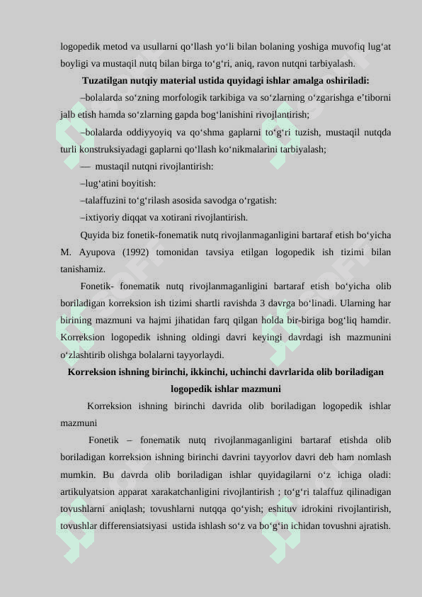 MAKTABGACHA TARNIYA YSOHLARIDA NUTQIDA NUQSONI BO'LGAN BOLALARDA NUTQNING FONETIK TOMONINI SHAKLLLANISH XUSUSIYATLARI 4