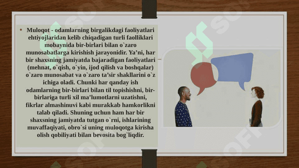 OILADA BOLALAR BILAN MULOQOTNI YO‘LGA QO‘YISHNING PEDAGOGIK-PSIXOLOGIK SHART-SHAROITLARI (taqdimot) 4