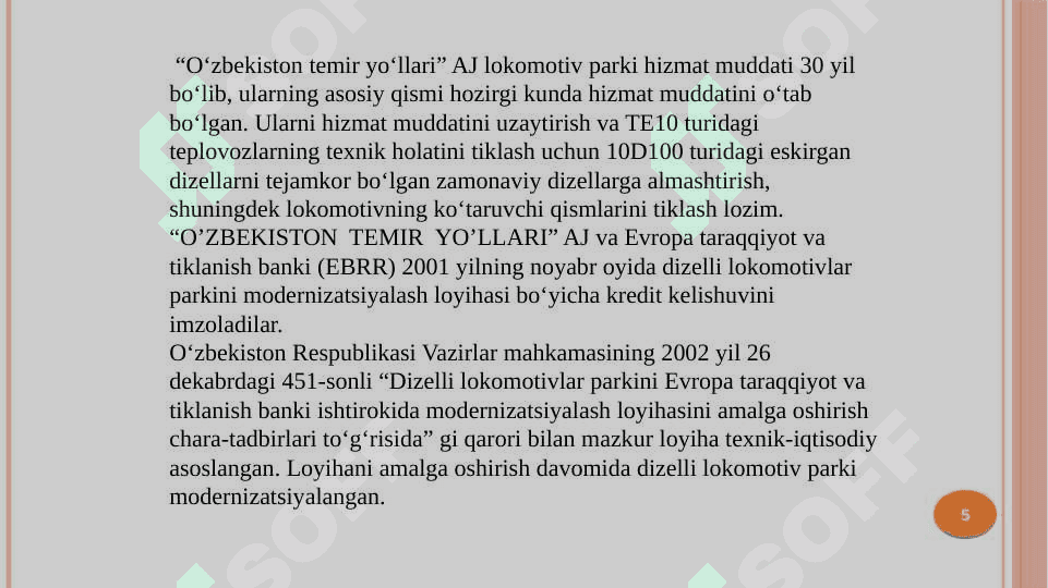 TEMIR YO‘LLARIDA LOKOMOTIVLARDAN FOYDALANISH SHARTLARI 5