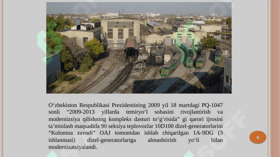 TEMIR YO‘LLARIDA LOKOMOTIVLARDAN FOYDALANISH SHARTLARI 6