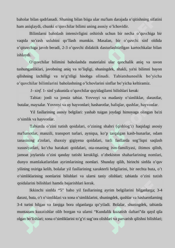 Tabiatshunoslik darslarida kuzatish orqali  yangi bilim va tushunchalarni shakillantirish 4