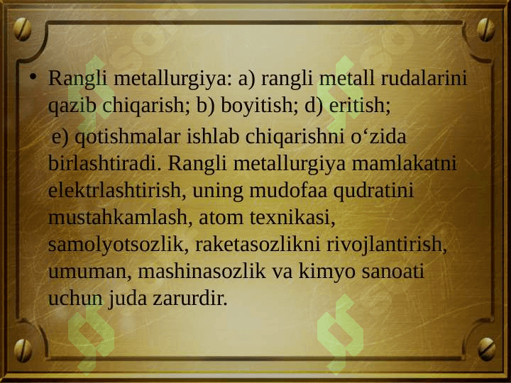 Rangli metallurgiya 3