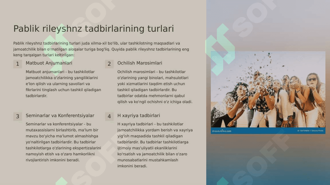 PABLIK RILEYSHNZ CHORA-TADBIRLARI 4
