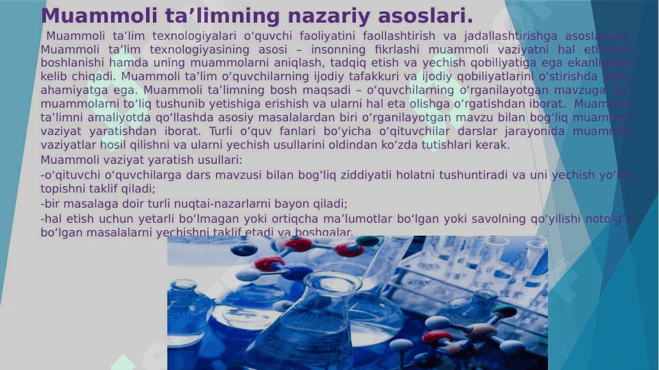 ““Tuzlar” mavzusini muammoli ta’lim texnologiyasi asosida o‘qitish metodikasi” 5