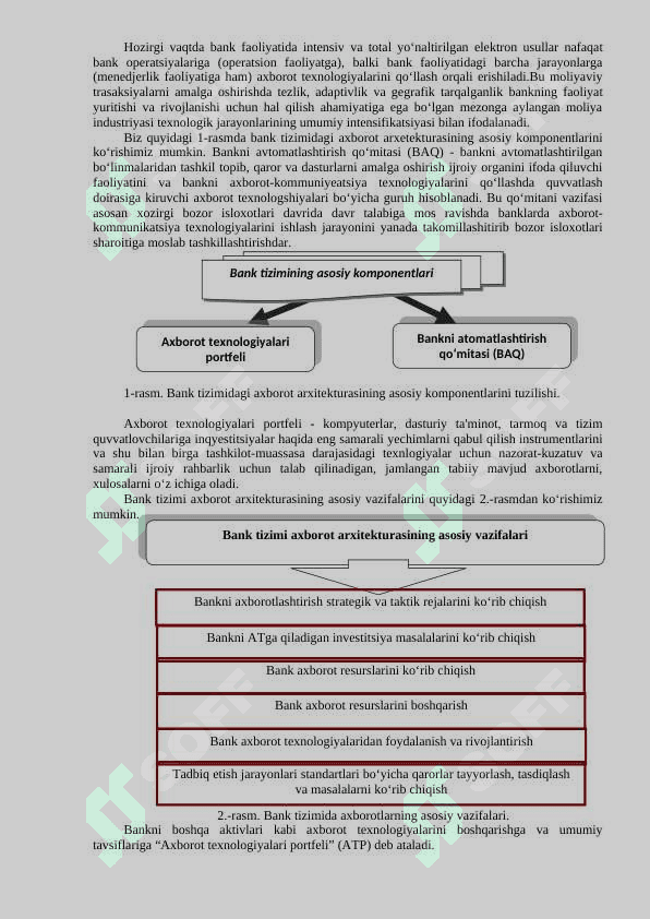 BANKNING AVTOMATLASHTIILGAN AXBOROT BOSHQARUV TIZIMINING VA UNING TUZILISHI 2