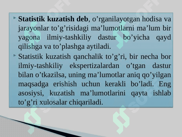 STATISTIK MA’LUMOTLARNI TO’PLASH NAZARIYASI VA AMALIYOTI 2