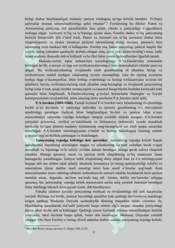 JAMIYAT FALSAFASI 2