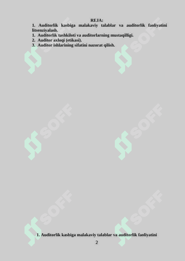 Auditor ishlarining sifatini nazorat qilish 2