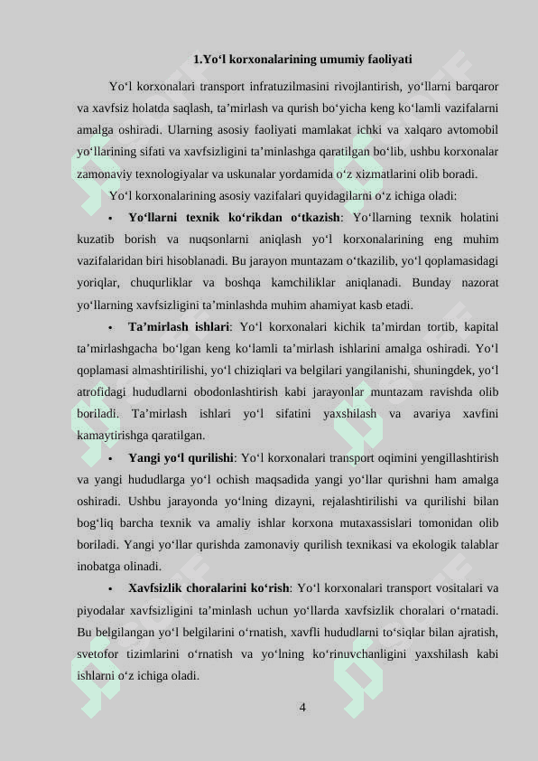 Yo‘l korxonalari yo‘l ustalarining asosiy vazifalari va kunlik ish tartibi 3