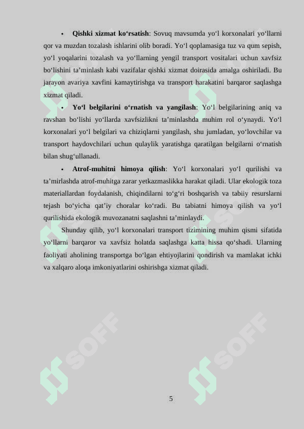Yo‘l korxonalari yo‘l ustalarining asosiy vazifalari va kunlik ish tartibi 4