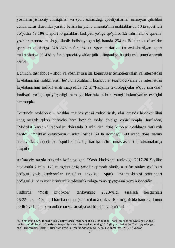 Yoshlar ma’naviyatini yuksaltirishda Prezidentimizning 5 ta muhim tashabbuslarining o‘rni 3