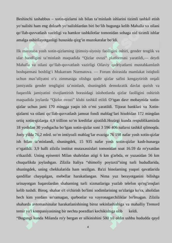 Yoshlar ma’naviyatini yuksaltirishda Prezidentimizning 5 ta muhim tashabbuslarining o‘rni 4