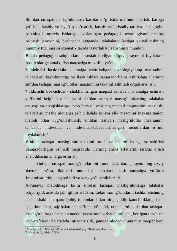 Sinfdan tashqari tashkil qilinadigan ishlar orqali o‘quvchilarda ahloqiy fazilatlarni shakillantirish 8