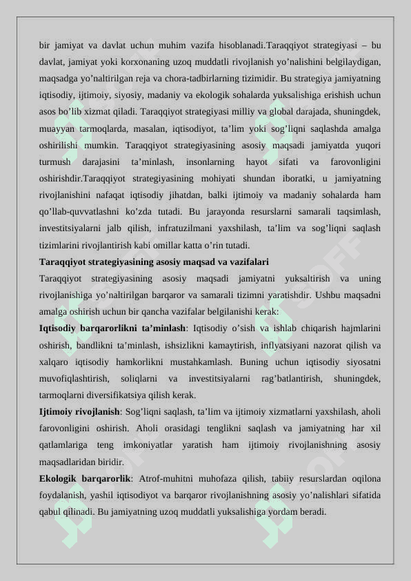 Taraqqiyot strategiyasi va uning mohiyati 4