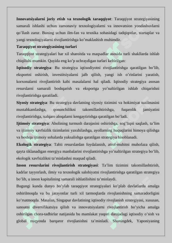 Taraqqiyot strategiyasi va uning mohiyati 5