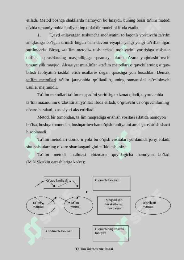 O‘qitish metodlarini tasniflash, o‘qitish metodlarini tanlash omillari 3