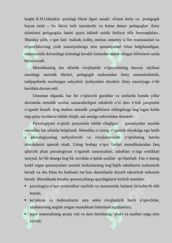 Psixologiya fanlarini о‘qitish metodikasi fanining predmeti , vazifalari haqida 3