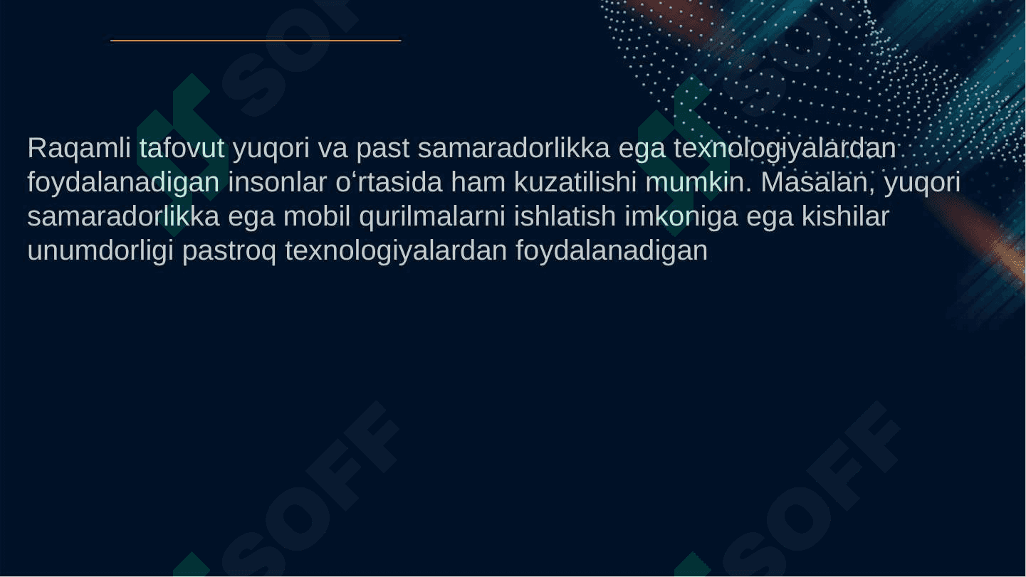 samarasi yuqori va past bolgan texnologiyalar.turli davlatlardagi holatlarni organish 2